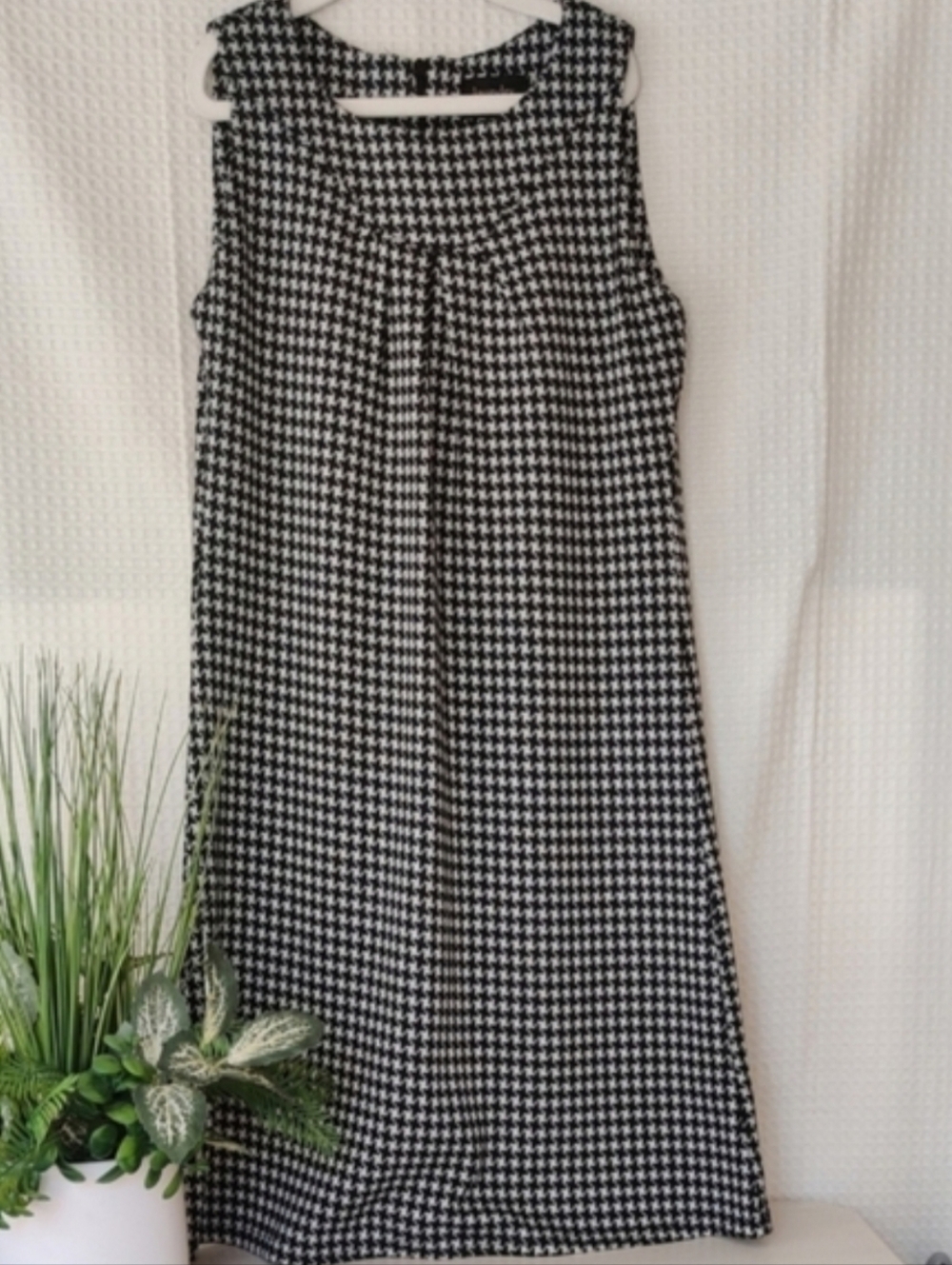 Laundry by Shelli Segal Houndtooth Pattern Girls Sleeveless Dress Size 14